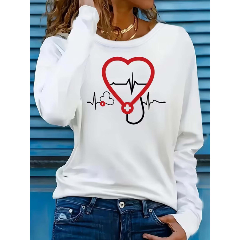 Stethoscope Heart ECG Print Ca - Stethoscope recension och pris
